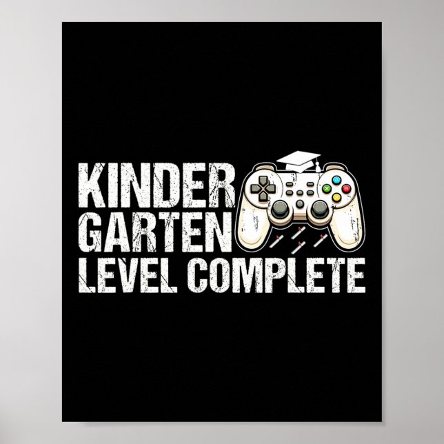 Abschluss der Kindergarten-Stufe 2025 Gamer Poster (Vorne)
