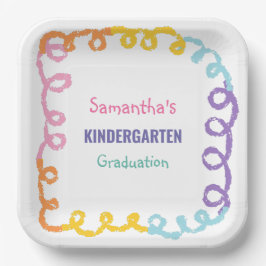 Abschluss der Kindergartenschule Pappteller