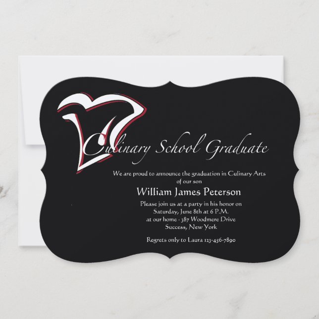 Abschluss der Kochschule Einladung (Vorderseite)