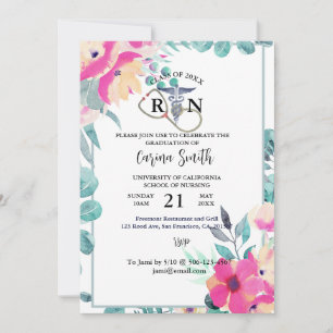Abschluss der Krankenpflege Blumenkohl-Party Einladung