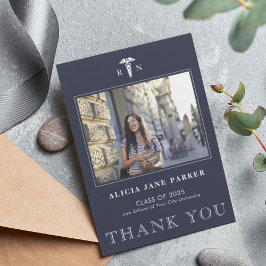 Abschluss der Krankenpflege, einfach modernes Foto Dankeskarte