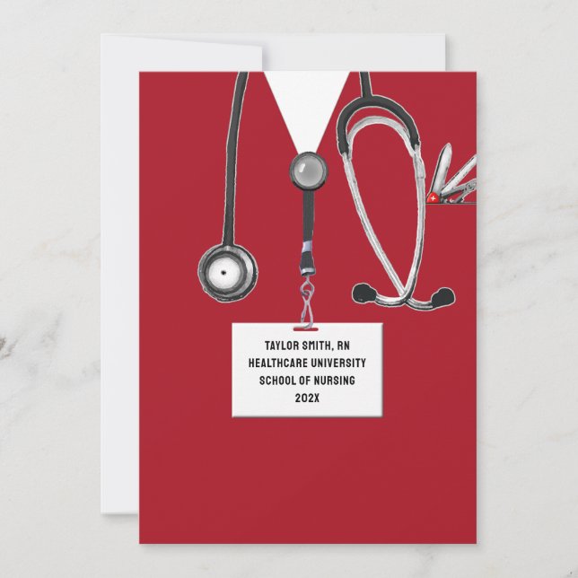 Abschluss der Krankenpflege Einladung (Vorderseite)