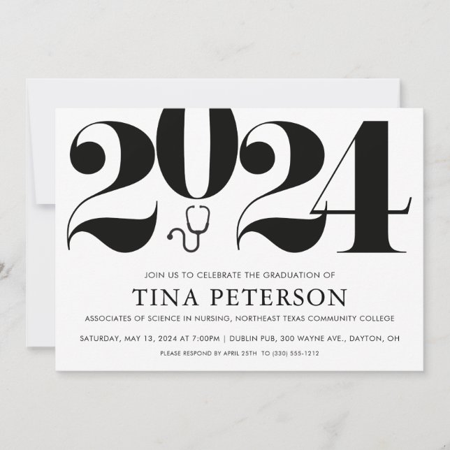 Abschluss der Krankenpflege Einladung (Vorderseite)