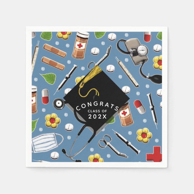 Abschluss der Krankenpflege Napkins Serviette (Vorderseite)