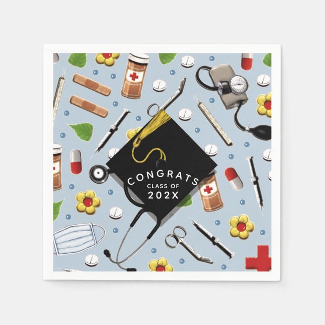 Abschluss der Krankenpflege Napkins Serviette (Vorderseite)