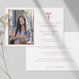 Abschluss der Krankenpflege Rose Gold Foto Ankündigung