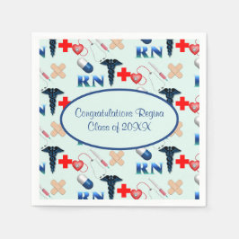 Abschluss der Krankenpflege Serviette