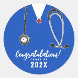 Abschluss der Krankenpflegerschule Runder Aufkleber
