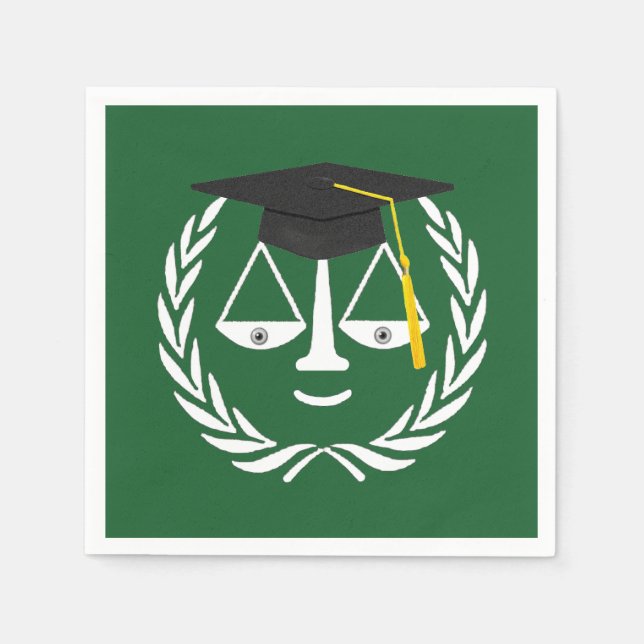 Abschluss der Kreativrechtsschule Serviette (Vorderseite)