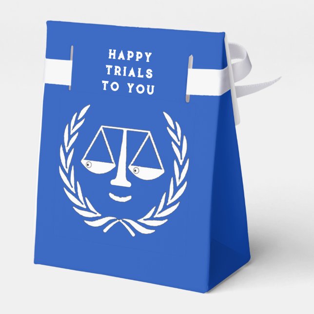 Abschluss der Law School Blue Favor Box Geschenkschachtel (Rückseite)