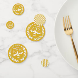 Abschluss der Law School Gold Konfetti