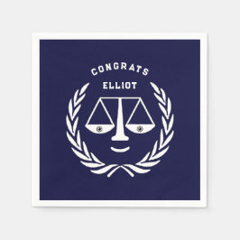 Abschluss der Law School Navy Blue Serviette