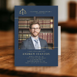 Abschluss der Law School Scales Foto Moderne Marin Einladung