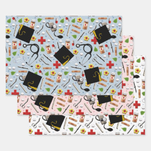 Abschluss der medizinischen Fakultät eines Arztes Geschenkpapier Set