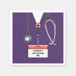 Abschluss der Medizinschule Napkins Serviette