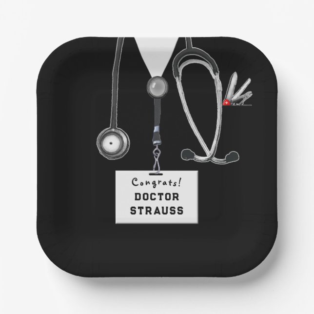 Abschluss der Medizinschule Pappteller (Vorderseite)