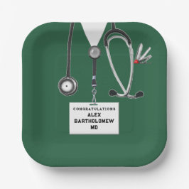 Abschluss der Medizinschule Pappteller