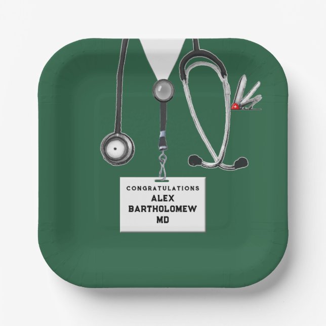 Abschluss der Medizinschule Pappteller (Vorderseite)