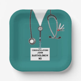 Abschluss der Medizinschule Pappteller