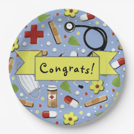 Abschluss der Medizinschule Pappteller