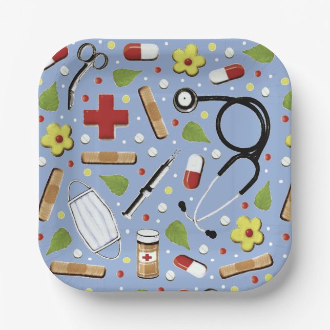 Abschluss der Medizinschule Pappteller (Vorderseite)