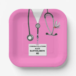 Abschluss der Medizinschule Pappteller