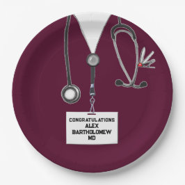 Abschluss der Medizinschule Pappteller