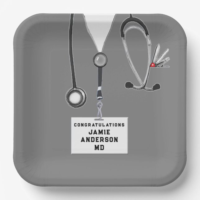 Abschluss der Medizinschule Pappteller (Vorderseite)