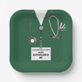 Abschluss der Medizinschule Pappteller