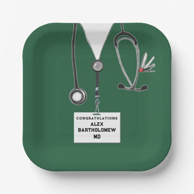 Abschluss der Medizinschule Pappteller (Vorderseite)