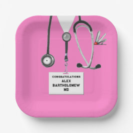 Abschluss der Medizinschule Pappteller