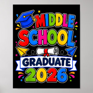 Abschluss der Mittelschule 2026 Absolventen Poster
