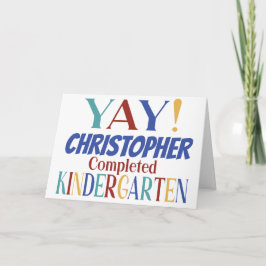Abschluss der modernen Schule Kindergarten Karte