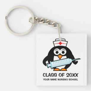 Abschluss der niedlichen Krankenpflegerschule 2024 Schlüsselanhänger