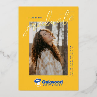 Abschluss der Oakwood University Folieneinladung