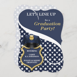 Abschluss der Polizeiakademie in Navy Blue Einladung