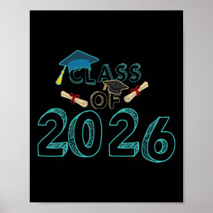 Abschluss der Schule 2026 Treffen Schüler unterric Poster