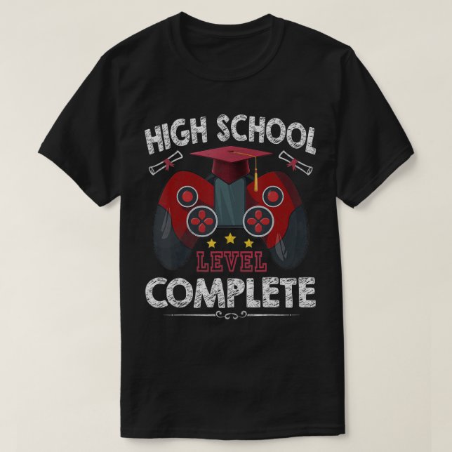 Abschluss der Schulklasse 2022 T-Shirt (Design vorne)