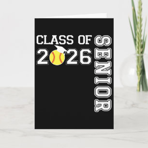 Abschluss der Senior Softballspielerin Klasse 2026 Karte