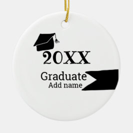 Abschluss der Stufe 20XX mit schlichter minimaler  Keramik Ornament