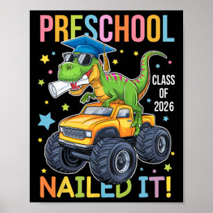 Abschluss der Vorschule Klasse 2025 Absolvent Dino Poster