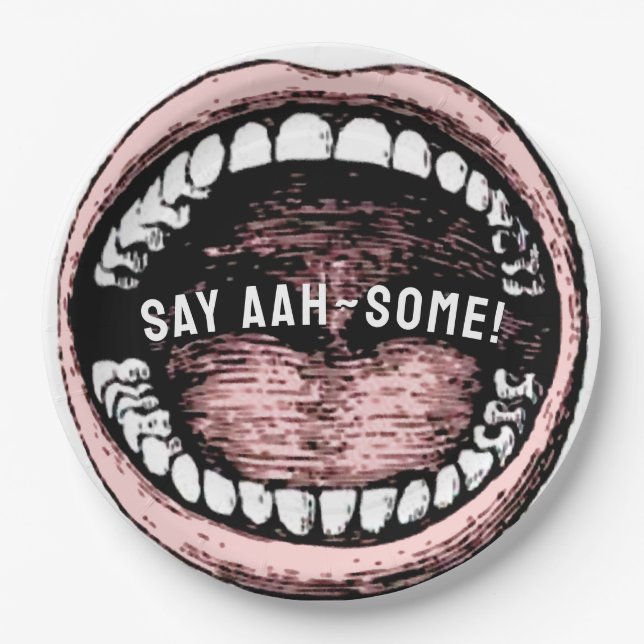 Abschluss der Zahnarztschule Pappteller (Vorderseite)