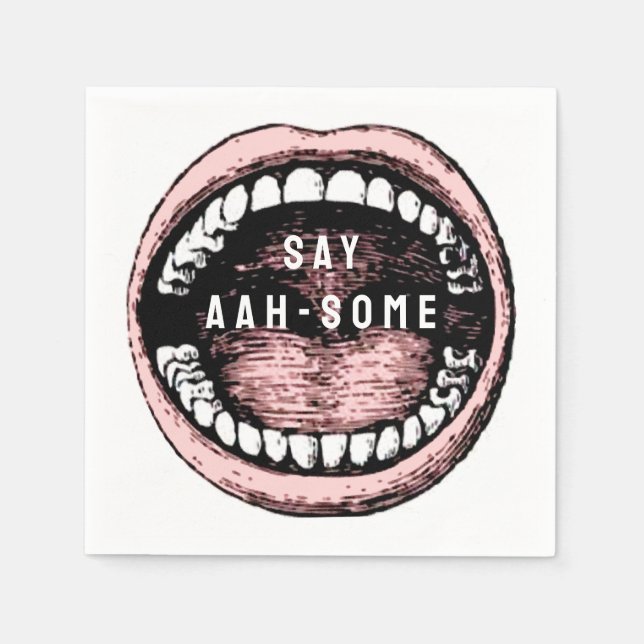 Abschluss der Zahnarztschule Serviette (Vorderseite)