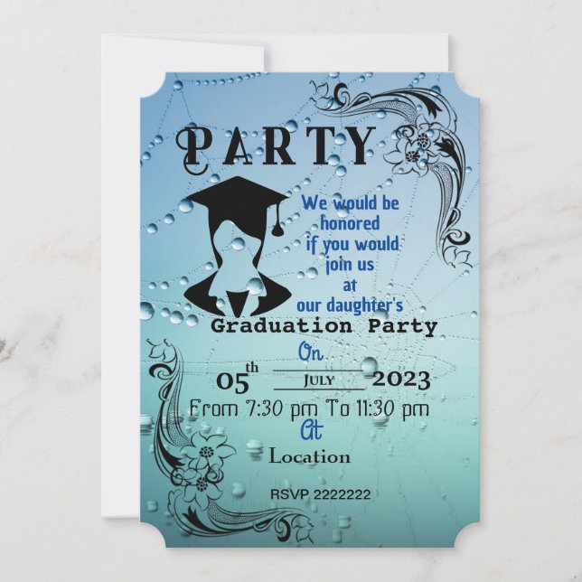 Abschluss des Abschlusses Einladung (Vorderseite)