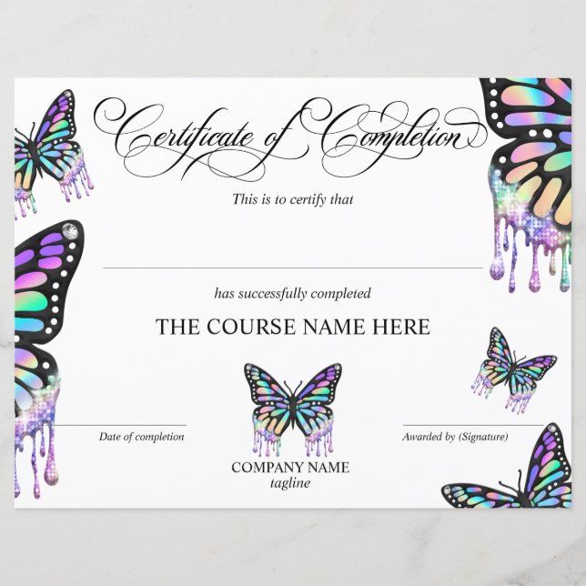 Abschluss des Abschlusszertifikats (Vorderseite)