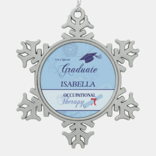 Abschluss des Arbeitstherapeuten wirl rundes Gesch Schneeflocken Zinn-Ornament