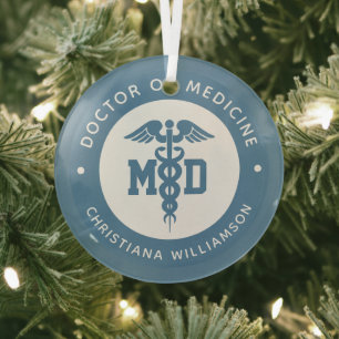 Abschluss des Arztes für Medizin Ornament Aus Glas