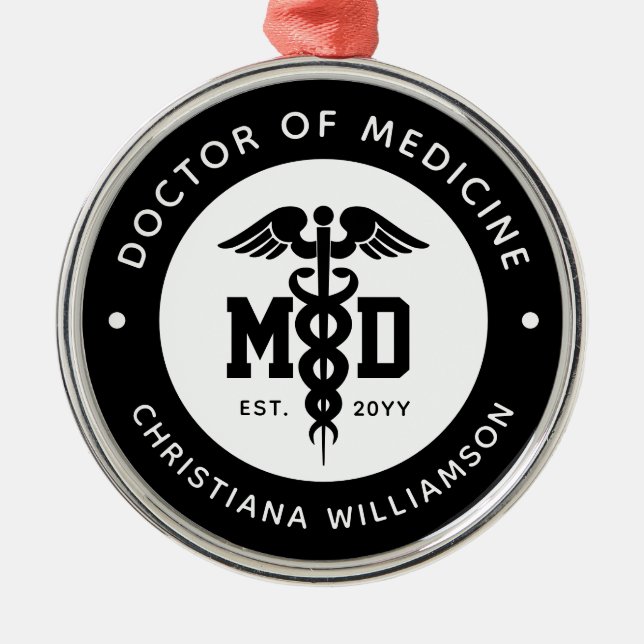 Abschluss des Arztes für Medizin Ornament Aus Metall (Vorne)