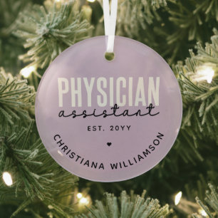 Abschluss des personalisierten Arztes Ornament Aus Glas