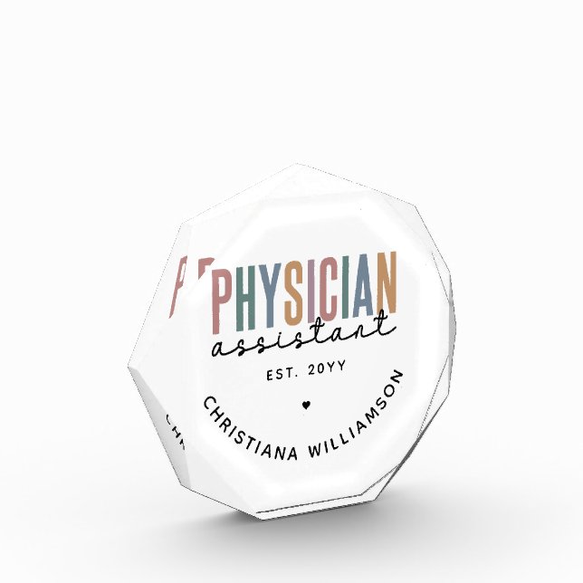 Abschluss des personalisierten PA-Arztes Fotoblock (Links)